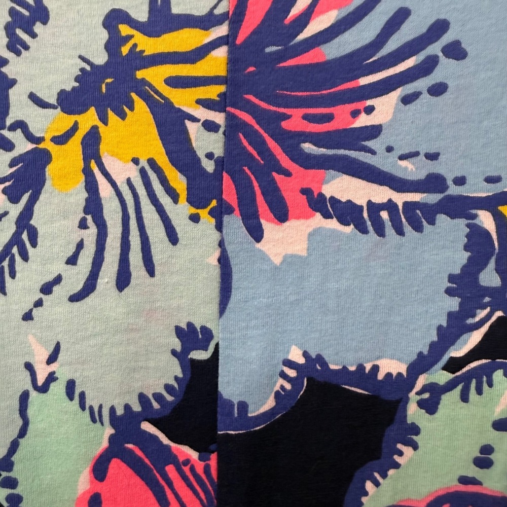 Lilly Pulitzer Marlowe Dress Pima Cotton Big Flirt Shift Floral Hibiscus Med - Picture 9 of 12